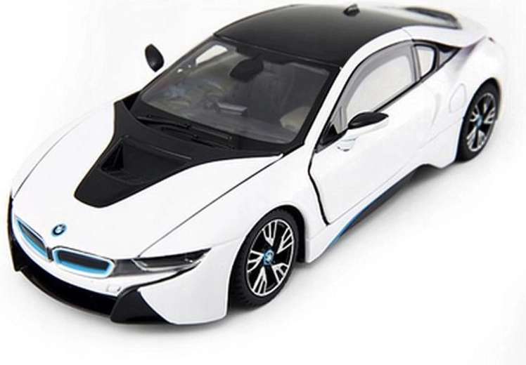 Model auto BMW i8 1:24 metalic alb