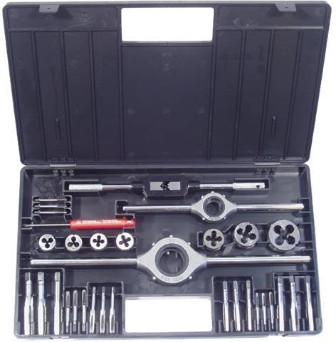 Set de tarozi și filiere M3–M12 din oțel aliat pentru scule