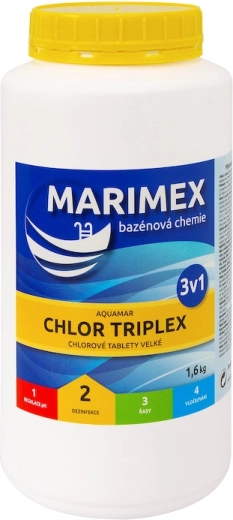 Marimex Chlor Triplex 1,6 kg – tablete multifuncționale pentru piscină