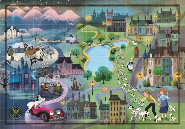 Puzzle Story Maps: 101 dalmațieni