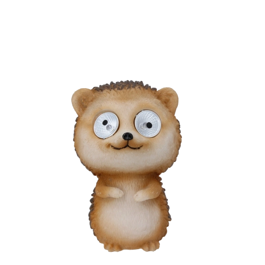 Figurină solară de grădină arici cu ochi LED luminoși