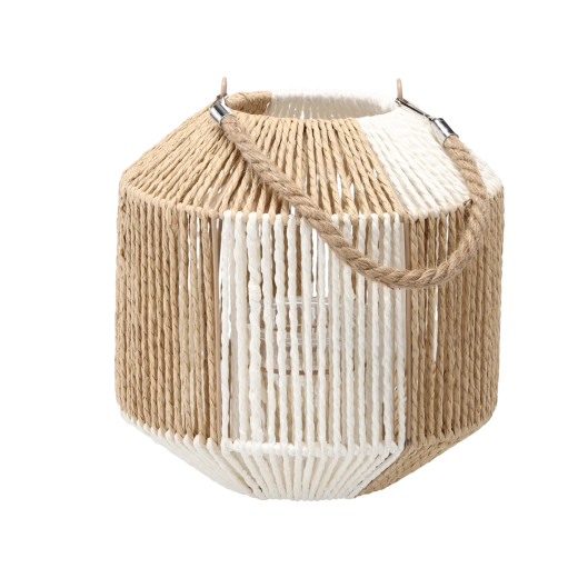 Lanterne decorativă cu inserție de sticlă 25 cm – model șah