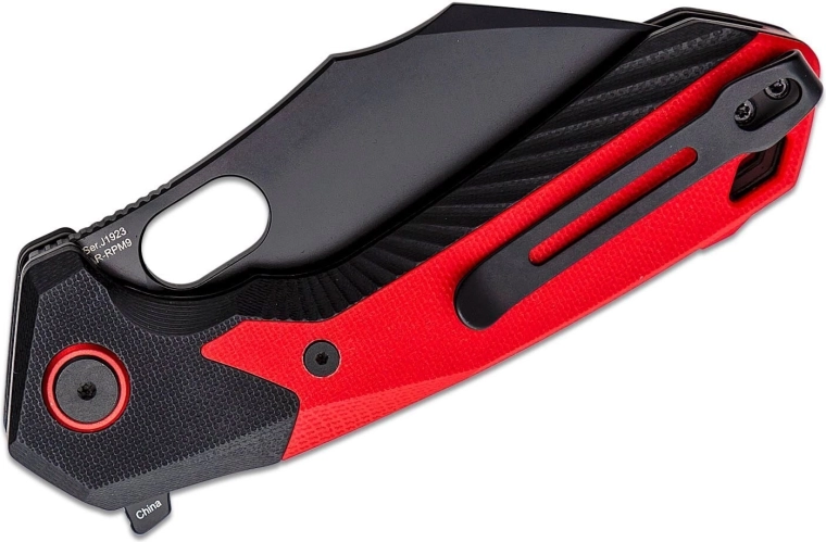 Mâner G10 texturat și clip de buzunar