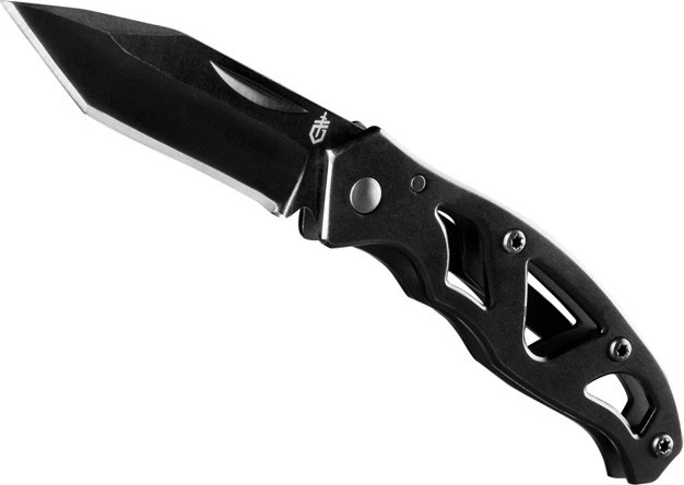 Gerber Paraframe Mini Black cuțit de buzunar 5,6 cm – complet negru, integral metalic
