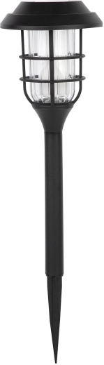 Lampă solară de grădină cu țăruș, 12 LED, neagră