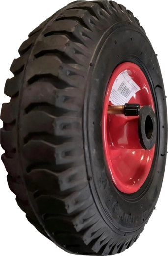 Roată metalică pneumatică pentru cărucior tip rudă 224 mm, butuc 20 mm cu rulment cu ace