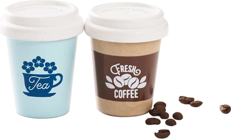 Le Toy Van set din lemn de băuturi – cafea și ceai pentru cafeneaua copiilor