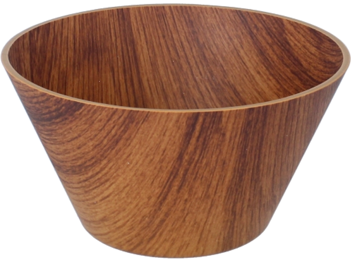 Bol pentru salată din plastic 16 cm, maro (nuc)