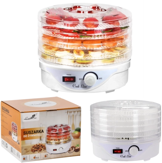 Uscător de alimente cu 5 niveluri 250 W, diametru 24 cm - 1 bucată