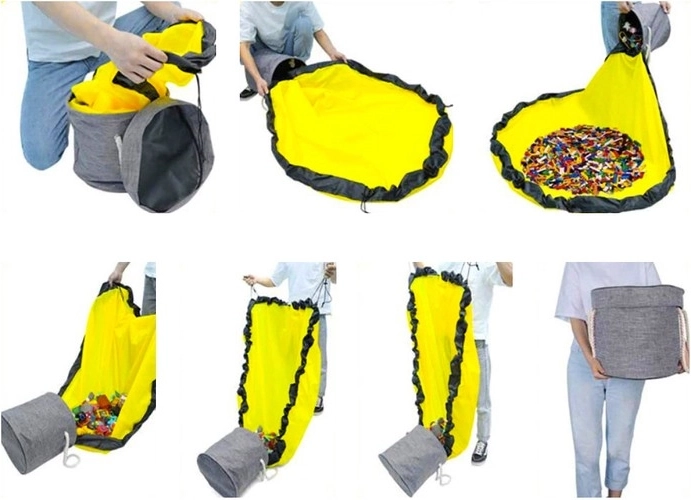 2în1: saltea de joacă și sac pentru curățenie rapidă