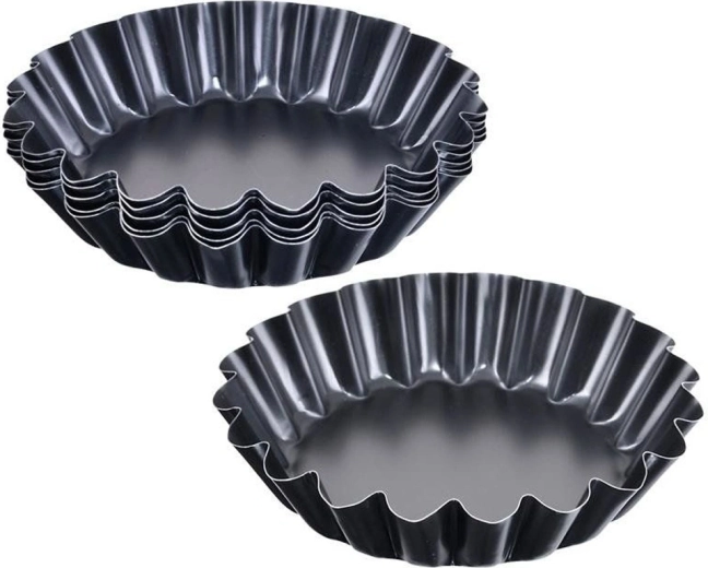 Forme metalice Orion pentru tarte mici, 9 cm - 6 buc.