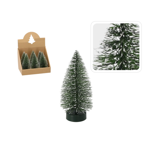 Mini brăduț de Crăciun verde, 18 cm - 1 bucată