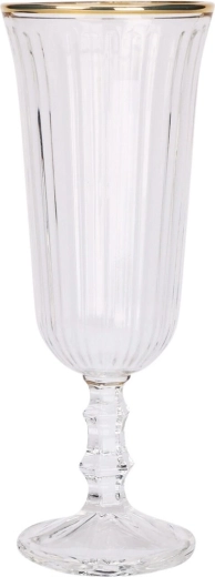 Pahare pentru șampanie 120 ml cu margine aurie