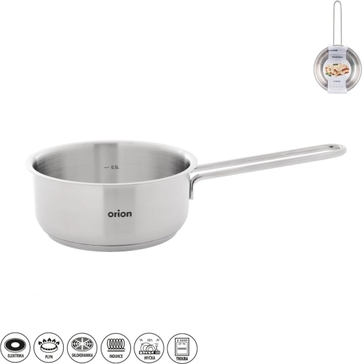 Rondel din oțel inoxidabil Anett Glass 14 cm cu capac din sticlă