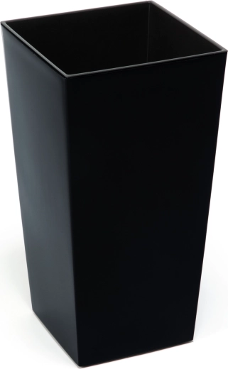 Ghiveci Finezja 30 × 30 cm cu inserție – negru, rezistent la îngheț și la UV