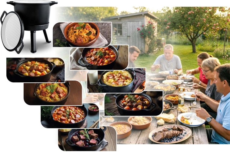 Capac reversibil folosit ca tigaie pentru grătar