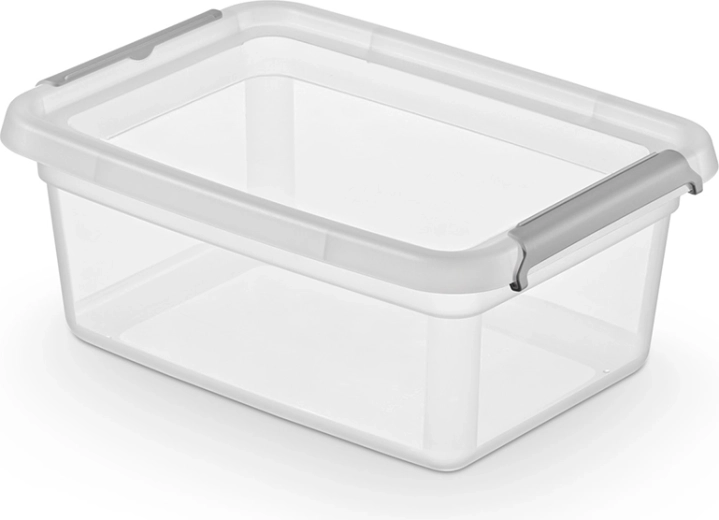Basestore cutie de depozitare cu capac și cleme 12,5 l
