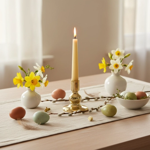 Lumină ambientală plăcută de la tealight-uri