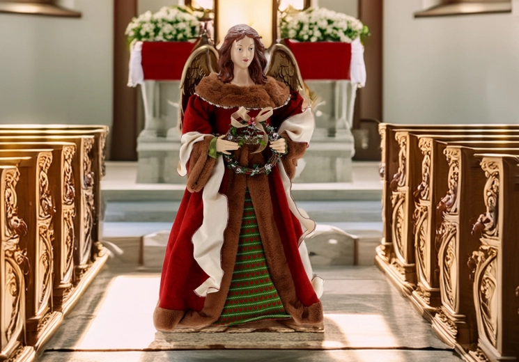 Figurină înger de Crăciun 90 cm pentru iesle și pentru brad