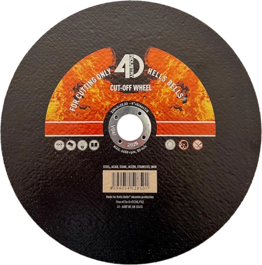 Disc de tăiere pentru oțel și inox 230 × 2,0 × 22,2 mm