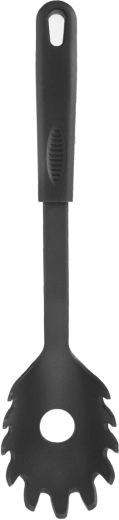 Lingură pentru spaghete Blackline din termoplast PBT, neagră, 31 × 7 cm