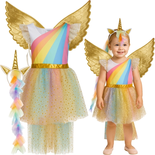 Costum de unicorn pentru copii Kruzzel 110–116 cm (3 piese)