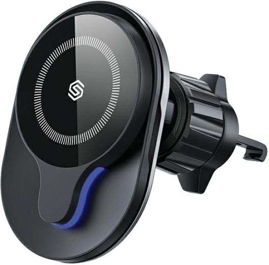 Suport magnetic MagSafe pentru grila de ventilație cu încărcare wireless 15 W – negru