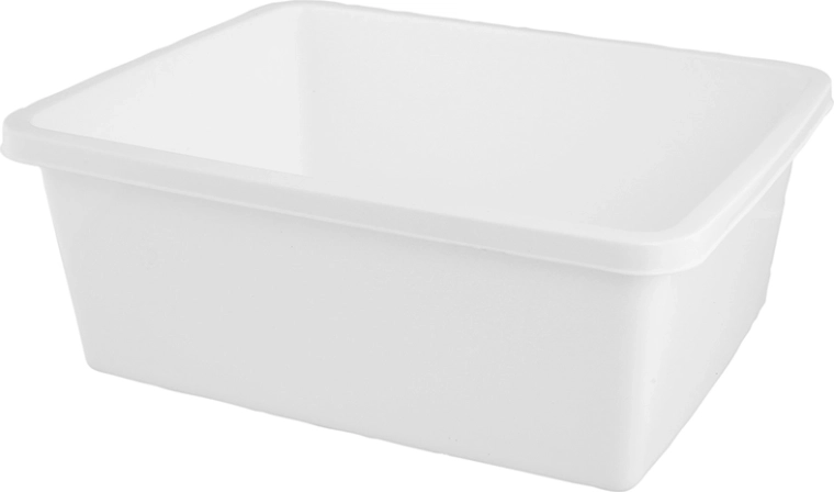 Bol dreptunghiular 8 l alb, 33,7 × 26,8 cm