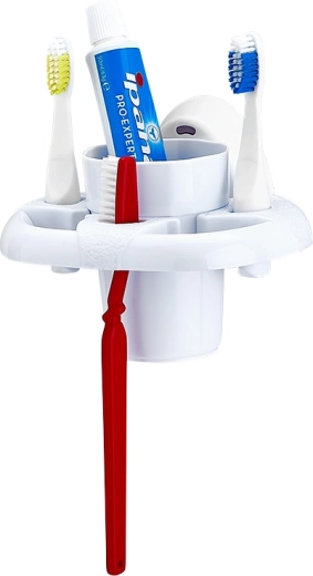 Suport din plastic pentru periuțe de dinți 18 × 16,5 × 9 cm