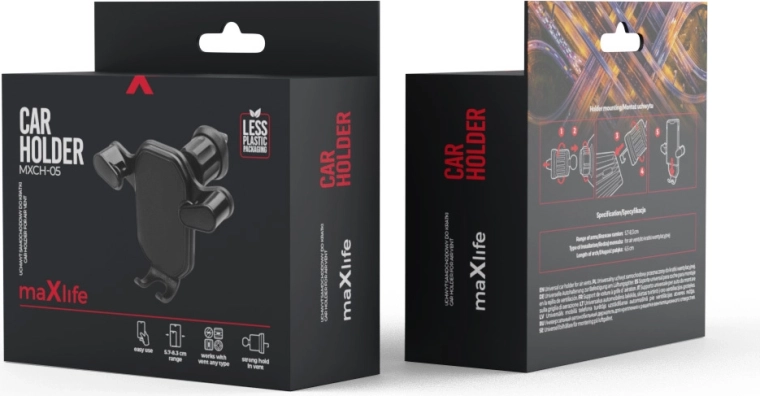 Suport auto pentru grilajul de ventilație Maxlife MXCH-05, negru