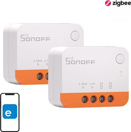 Sonoff zbmini l2 comutator mini inteligent zigbee – set 2 buc