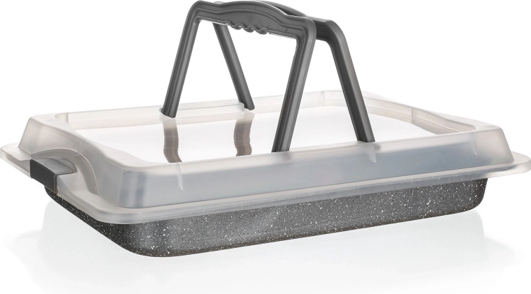 Tavă de copt cu capac GRANITE 42x29x4,5