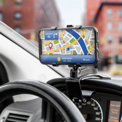 Suport de telefon pentru bord, negru