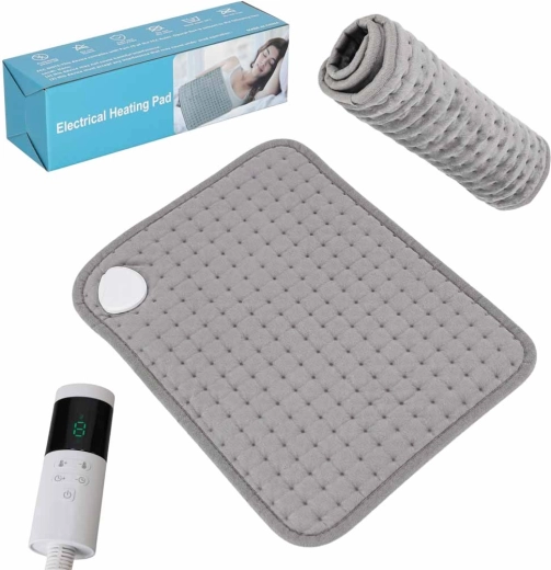 Pernă electrică încălzitoare 30 × 40 cm cu controler, 9 niveluri, 45 W - 1 bucată