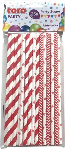 Paie din hârtie 19,7 cm, roșii, 25 bucăți