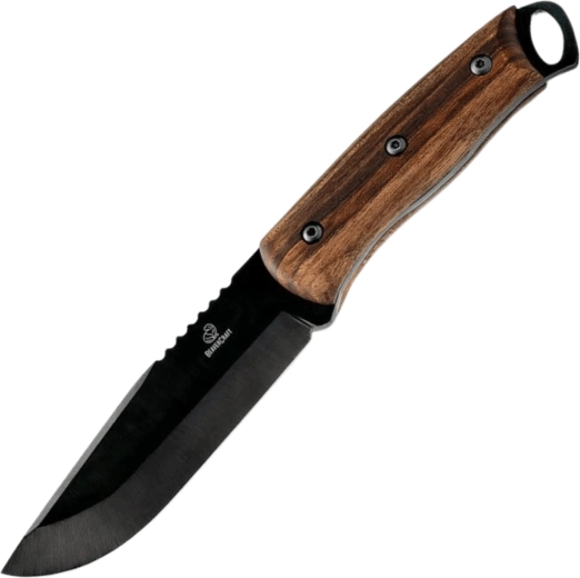 Cuțit bushcraft Beavercraft BSH4 Dusk cu mâner din nuc și teacă din piele