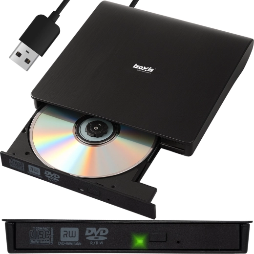 Unitate externă CD/DVD cu inscriptor Izoxis