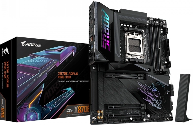 Placă de bază Gigabyte X870E Aorus Pro X3D AM5