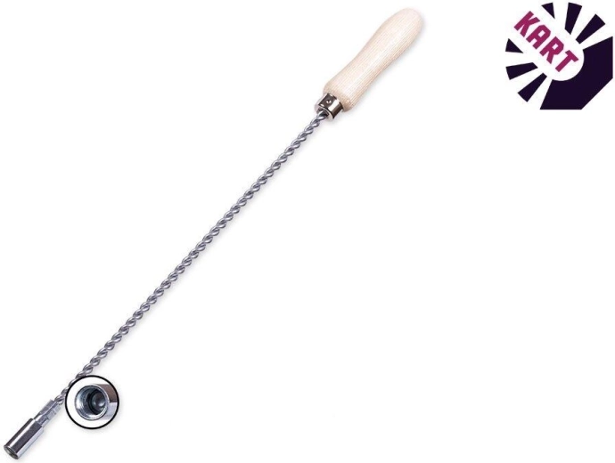 Prelungitor universal pentru perii de țevi 1 m cu M12, sârmă zincată și mâner din lemn