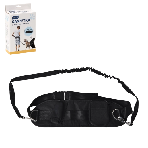 Borsetă de alergare cu lesă elastică auto-retractabilă pentru câini