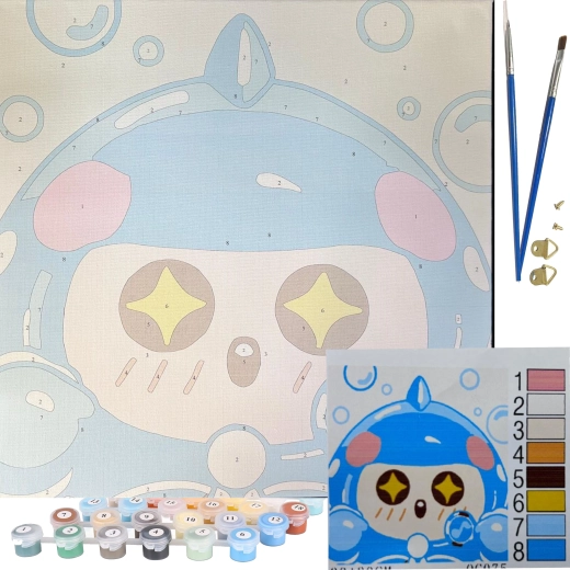 Set complet, inclusiv pensule și vopsele