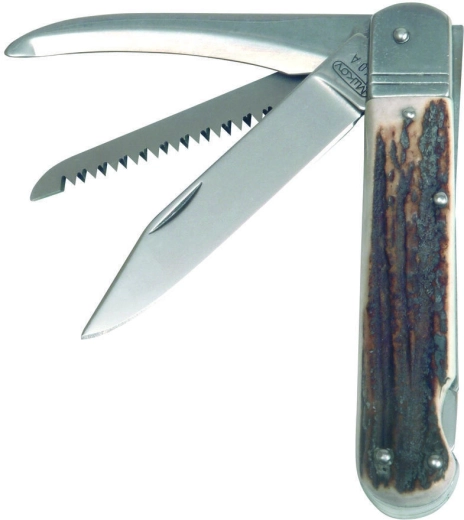 Mikov Fixir 232 cuțit de vânătoare pliabil cu corn și teacă