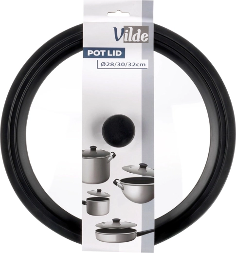 3‑în‑1: un singur capac pentru 28/30/32 cm