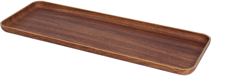 Tavă de servire din plastic 13 × 36,5 cm, maro nuc