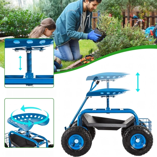 Scaun rotativ 360° pentru lucru confortabil