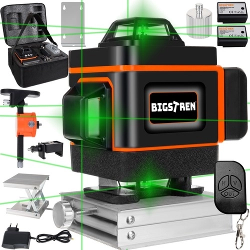 Nivelă laser precisă 4D cu 16 linii - laser verde 360°