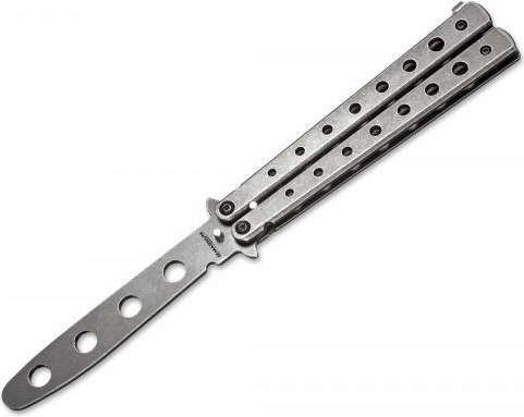 Cuțit fluture de antrenament MAGNUM Balisong 2nd Generation 10 cm, stonewash, complet metalic