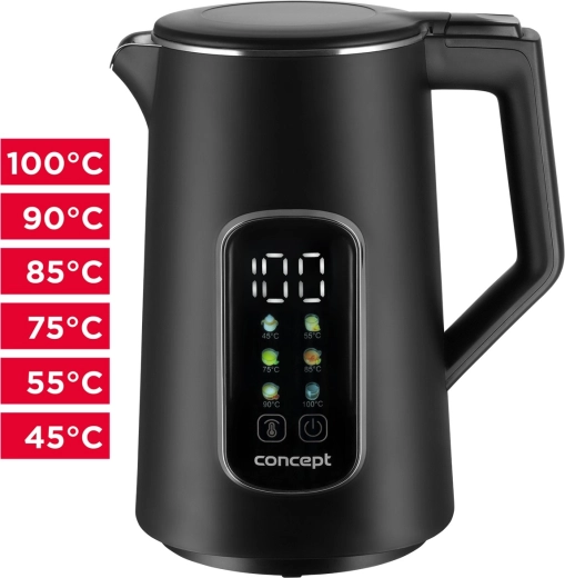 Fierbător electric cu reglare a temperaturii 1,7 l