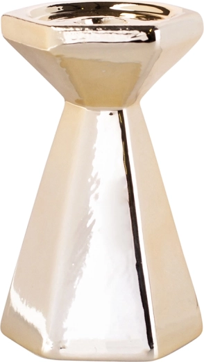 Sfeșnic conic auriu 13 cm