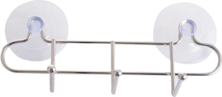 Umeraș de baie cu 3 cârlige, crom